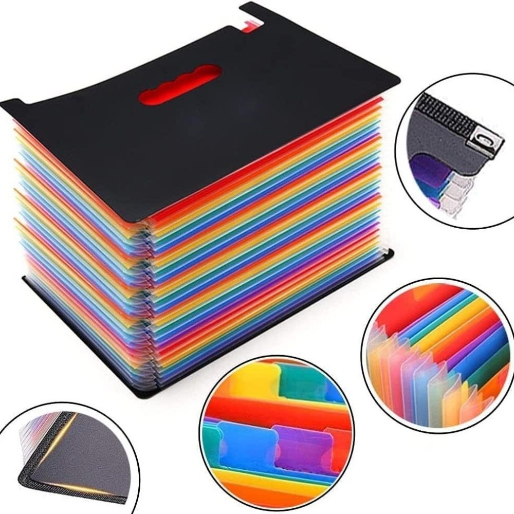Expandable Accordion File Folder 13 Pockets - Tragbare 13/25-Fächer Erweiterbare Aktenbox A4 Erweiterbare