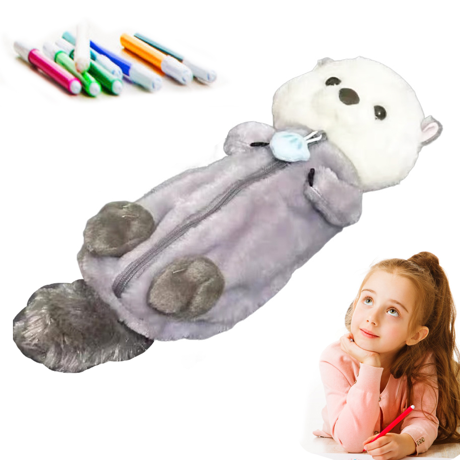 Kreatives Plüschtier-Federmäpp – School Supplies Bewertung und Preis